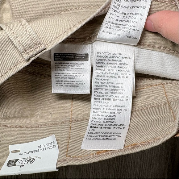 Levi’s men’s 32x32 505 regular beige pants - Picture 5 of 8
